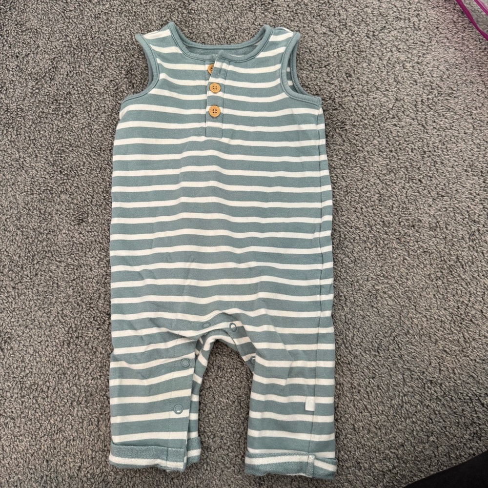 Carter’s LITTLE PLANET Striped Sleeveless Baby Romper